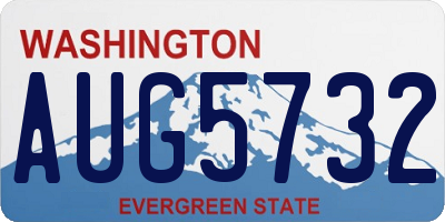 WA license plate AUG5732