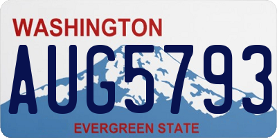 WA license plate AUG5793