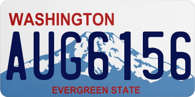 WA license plate AUG6156