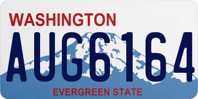 WA license plate AUG6164
