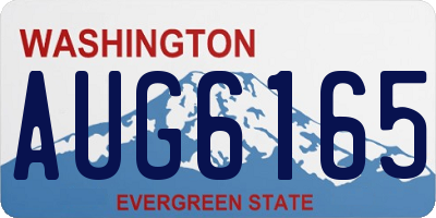 WA license plate AUG6165