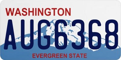 WA license plate AUG6368