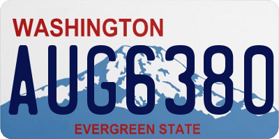 WA license plate AUG6380
