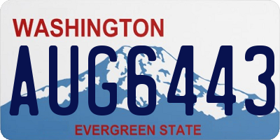 WA license plate AUG6443