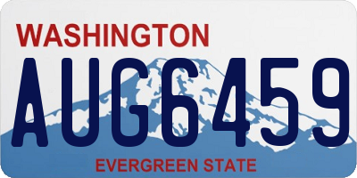 WA license plate AUG6459