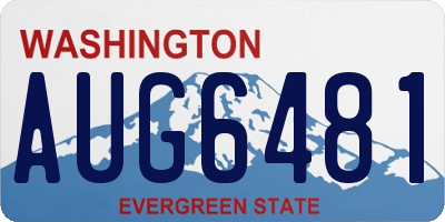 WA license plate AUG6481