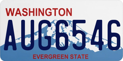 WA license plate AUG6546