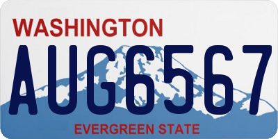 WA license plate AUG6567