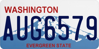 WA license plate AUG6579