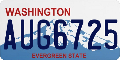 WA license plate AUG6725