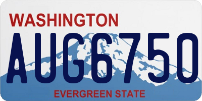 WA license plate AUG6750