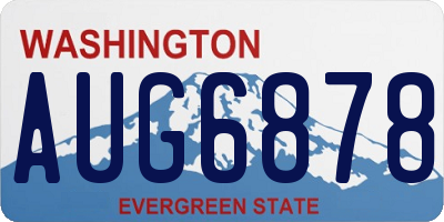 WA license plate AUG6878