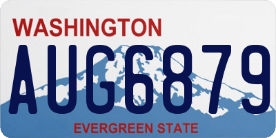 WA license plate AUG6879