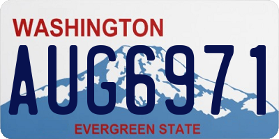 WA license plate AUG6971