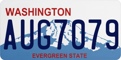 WA license plate AUG7079