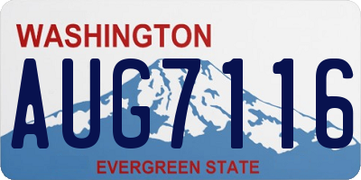 WA license plate AUG7116