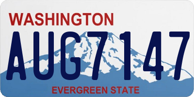 WA license plate AUG7147