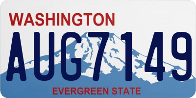 WA license plate AUG7149