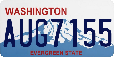 WA license plate AUG7155