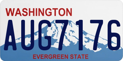 WA license plate AUG7176