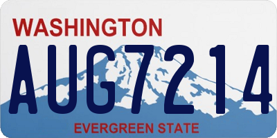 WA license plate AUG7214