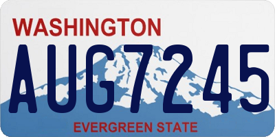 WA license plate AUG7245