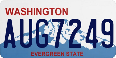 WA license plate AUG7249