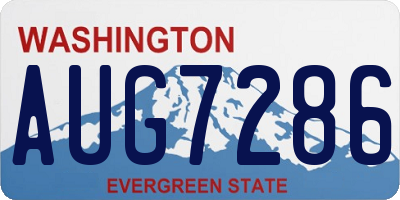 WA license plate AUG7286