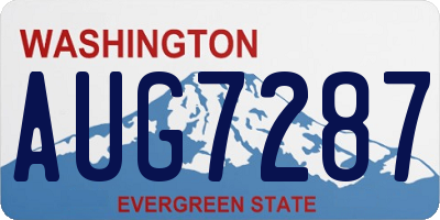 WA license plate AUG7287