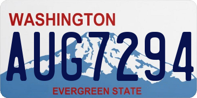 WA license plate AUG7294