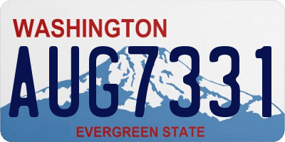 WA license plate AUG7331