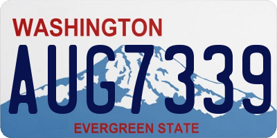 WA license plate AUG7339
