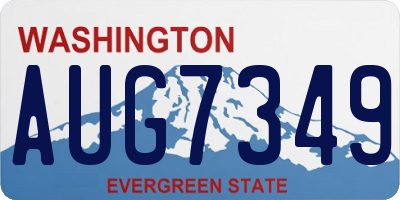WA license plate AUG7349