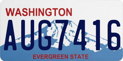 WA license plate AUG7416