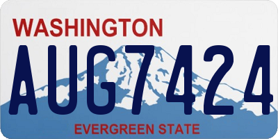 WA license plate AUG7424