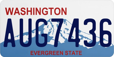 WA license plate AUG7436