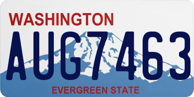WA license plate AUG7463
