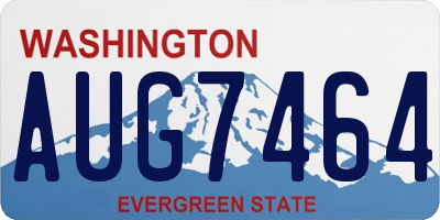 WA license plate AUG7464