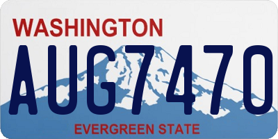 WA license plate AUG7470