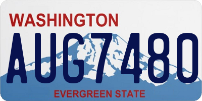 WA license plate AUG7480