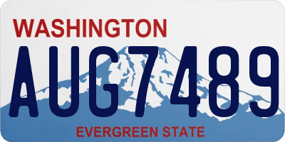 WA license plate AUG7489