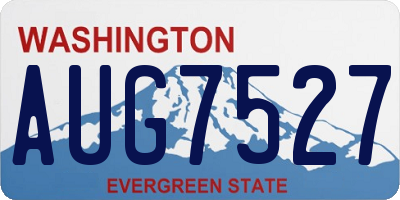 WA license plate AUG7527