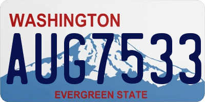 WA license plate AUG7533