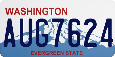 WA license plate AUG7624