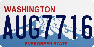 WA license plate AUG7716