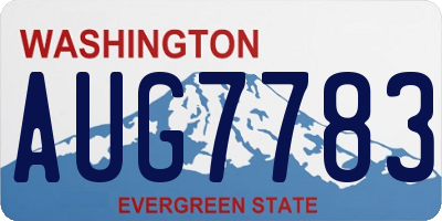 WA license plate AUG7783