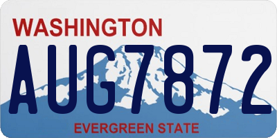 WA license plate AUG7872