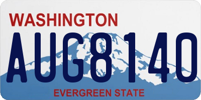 WA license plate AUG8140