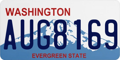 WA license plate AUG8169