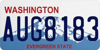 WA license plate AUG8183